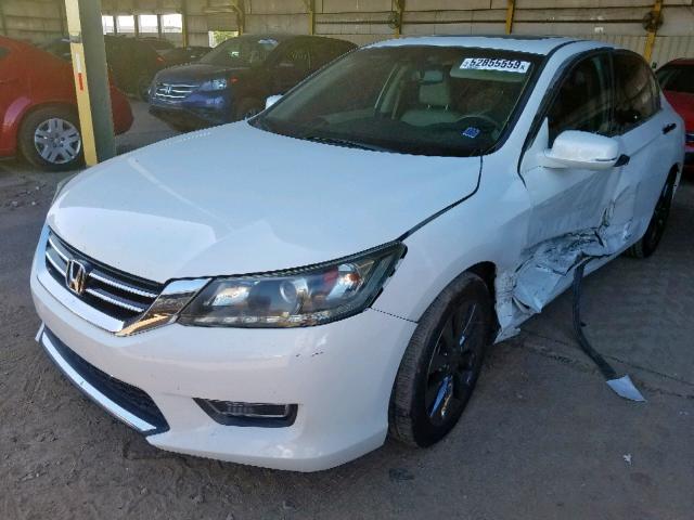 1HGCR3F82DA041054 - 2013 HONDA ACCORD EXL WHITE photo 2