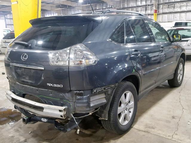 JTJHA31UX40017474 - 2004 LEXUS RX330 CHARCOAL photo 4