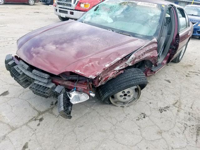 2G1WL52M3X9184969 - 1999 CHEVROLET LUMINA BAS მუქწითელი ფოტო 9