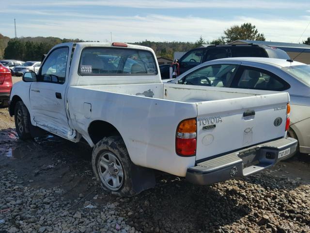 5TENL42N92Z017461 - 2002 TOYOTA TACOMA WHITE photo 3