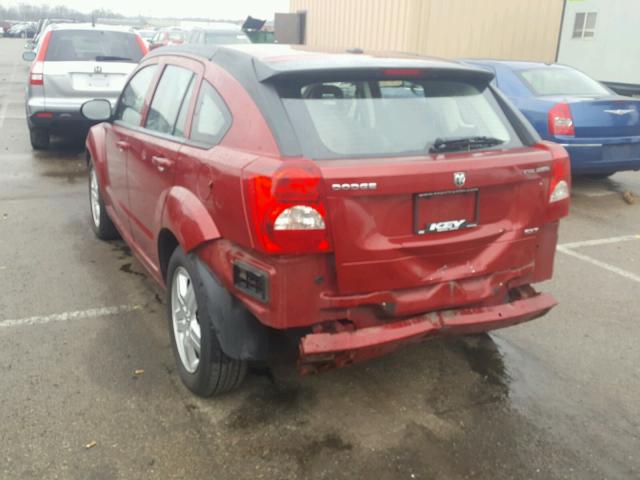 1B3HB48A59D108512 - 2009 DODGE CALIBER SX RED photo 3