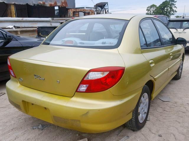 KNADC123416068092 - 2001 KIA RIO GREEN photo 4