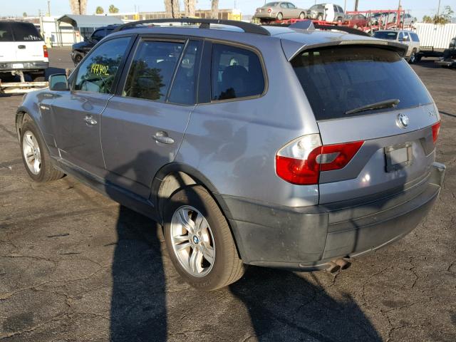 WBXPA73414WA77858 - 2004 BMW X3 2.5I GRAY photo 3