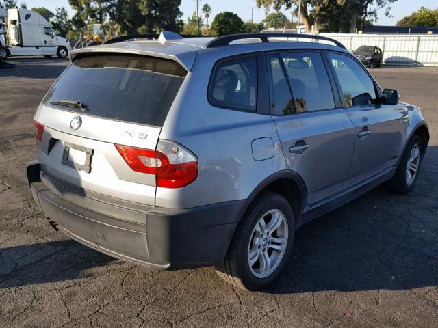 WBXPA73414WA77858 - 2004 BMW X3 2.5I GRAY photo 4