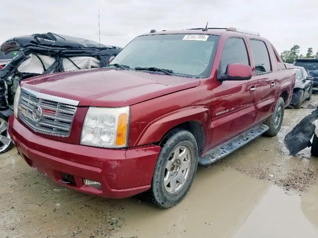 3GYEK62N24G262688 - 2004 CADILLAC ESCALADE E RED photo 2