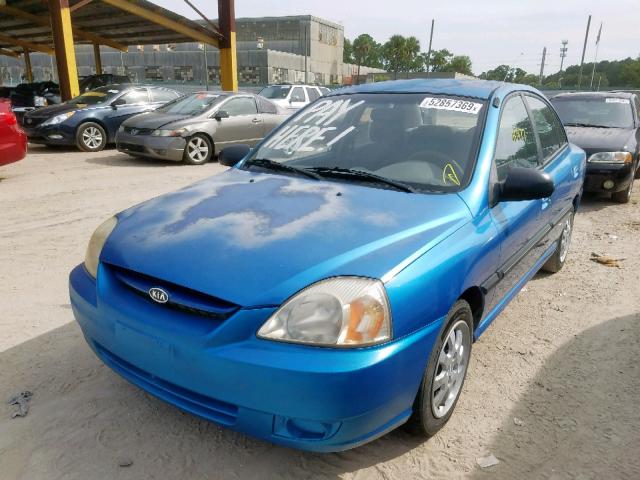 KNADC125046302931 - 2004 KIA RIO BLUE photo 2