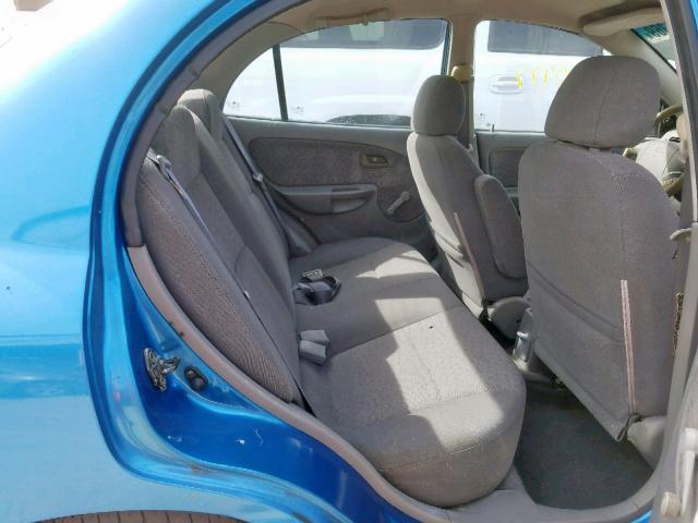 KNADC125046302931 - 2004 KIA RIO BLUE photo 6