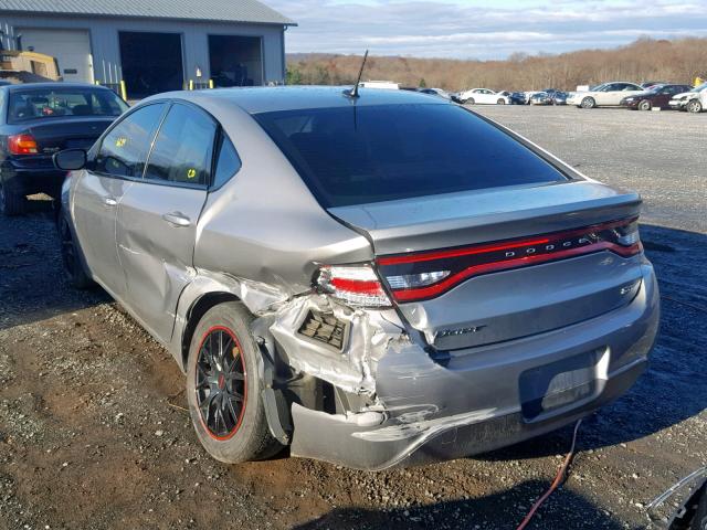 1C3CDFBB7FD187200 - 2015 DODGE DART SXT SILVER photo 3