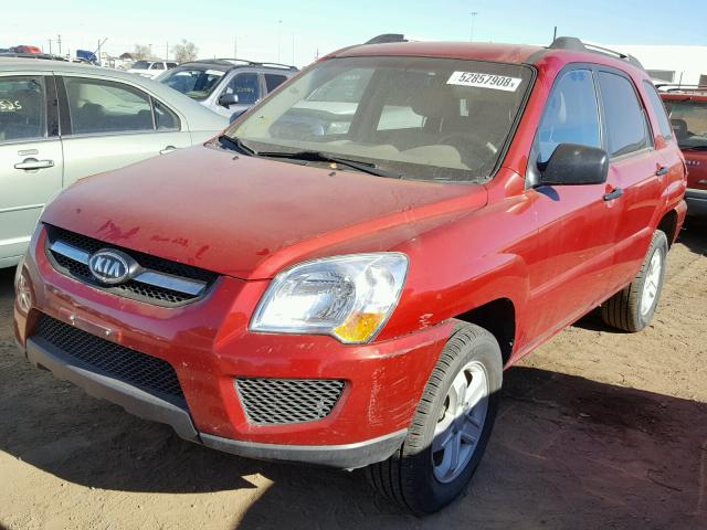 KNDJE723697599576 - 2009 KIA SPORTAGE L RED photo 2