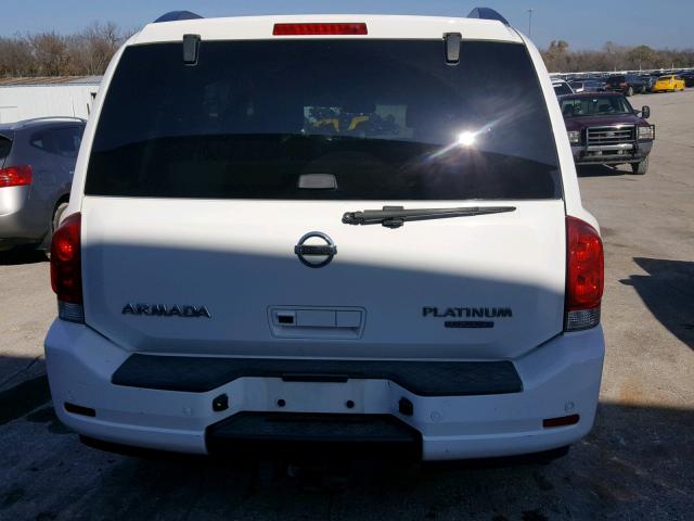 5N1BA0NDXAN607962 - 2010 NISSAN ARMADA SE WHITE photo 10