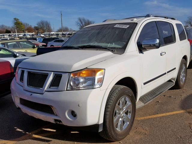 5N1BA0NDXAN607962 - 2010 NISSAN ARMADA SE WHITE photo 2