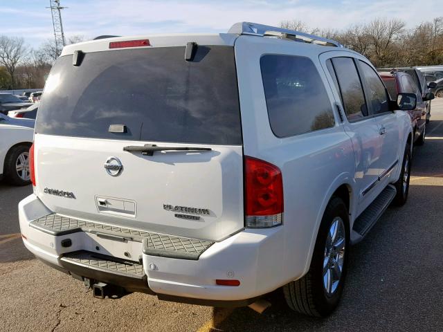 5N1BA0NDXAN607962 - 2010 NISSAN ARMADA SE WHITE photo 4