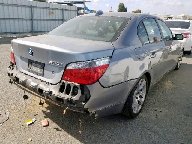 WBANB53587CP05784 - 2007 BMW 550 I SILVER photo 4