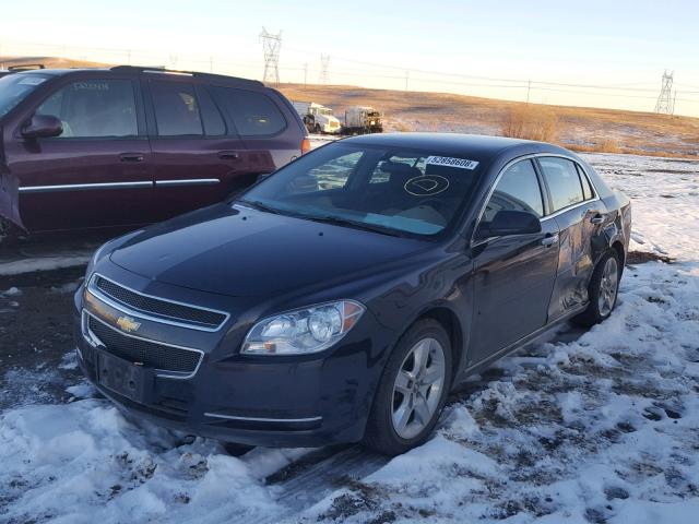 1G1ZH57B79F150355 - 2009 CHEVROLET MALIBU 1LT BLACK photo 2