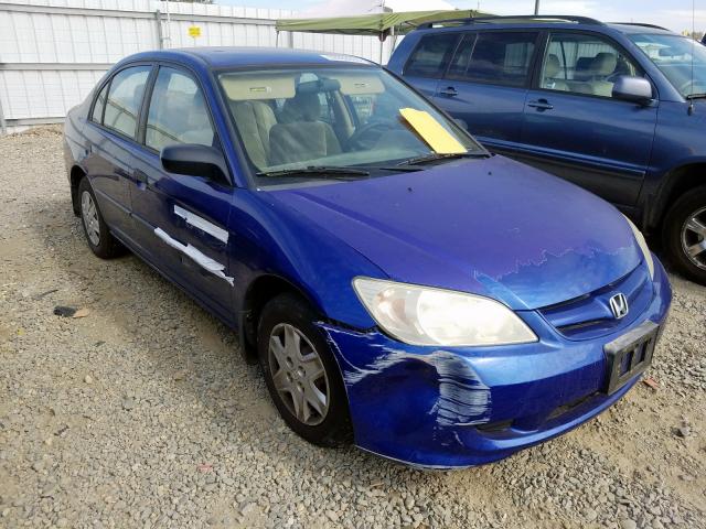 1HGES16394L002939 - 2004 HONDA CIVIC DX V BLUE photo 1