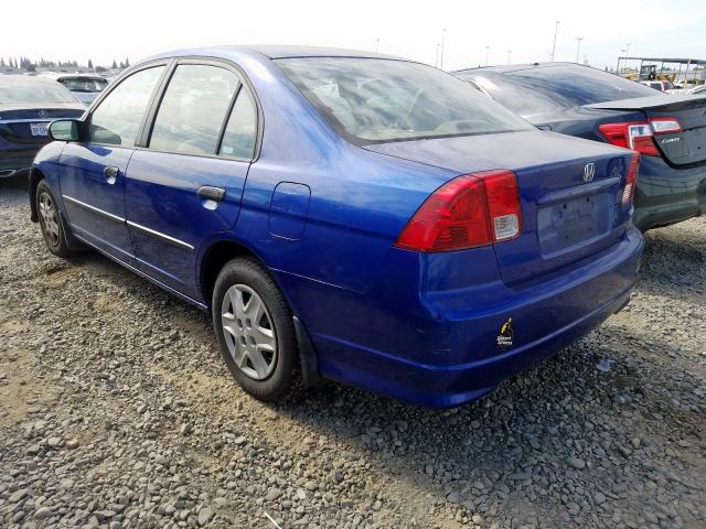 1HGES16394L002939 - 2004 HONDA CIVIC DX V BLUE photo 3