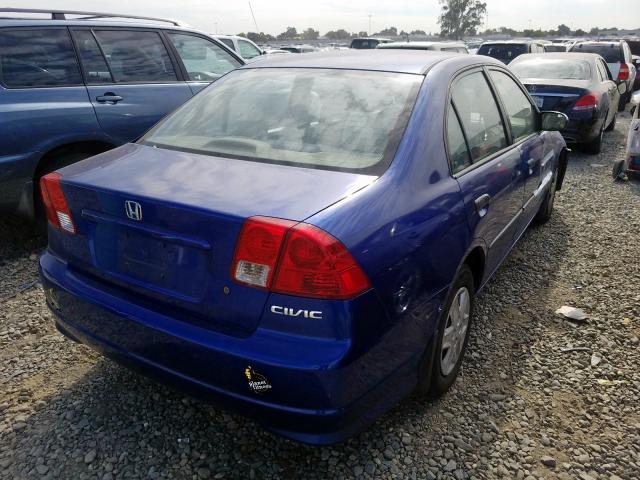 1HGES16394L002939 - 2004 HONDA CIVIC DX V BLUE photo 4