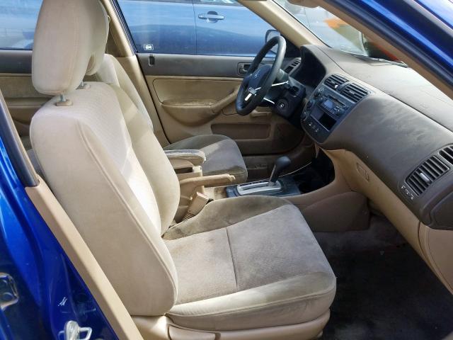 1HGES16394L002939 - 2004 HONDA CIVIC DX V BLUE photo 5