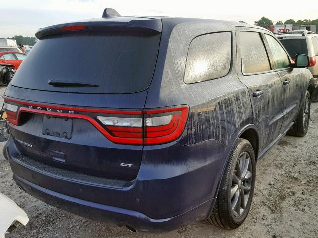 1C4RDHDG3JC281678 - 2018 DODGE DURANGO GT BLUE photo 4