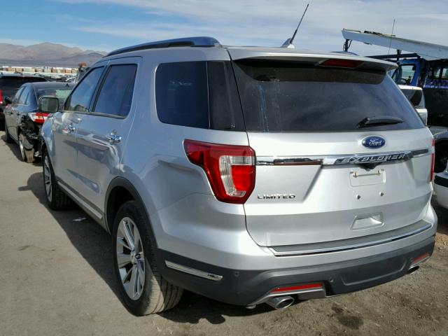 1FM5K7F86JGA70659 - 2018 FORD EXPLORER L SILVER photo 3