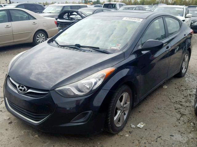 KMHDH4AE5BU096288 - 2011 HYUNDAI ELANTRA GL BLACK photo 2