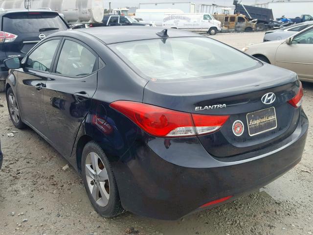 KMHDH4AE5BU096288 - 2011 HYUNDAI ELANTRA GL BLACK photo 3