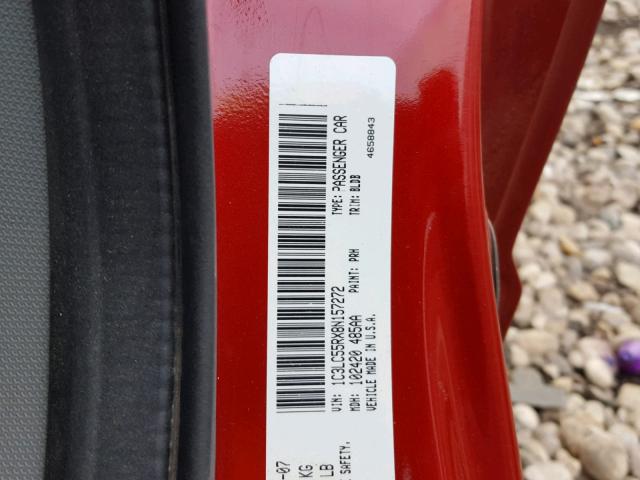 1C3LC55RX8N157272 - 2008 CHRYSLER SEBRING TO RED photo 10