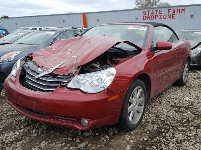 1C3LC55RX8N157272 - 2008 CHRYSLER SEBRING TO RED photo 2