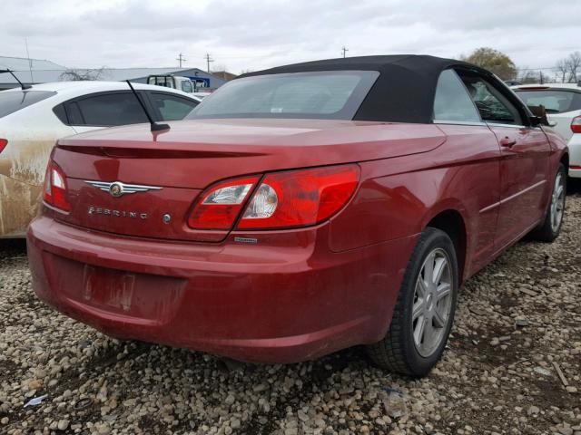 1C3LC55RX8N157272 - 2008 CHRYSLER SEBRING TO RED photo 4