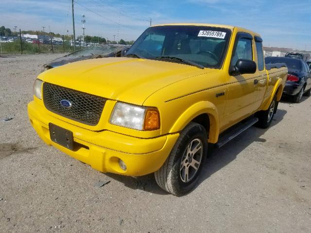 1FTYR44U32PB13156 - 2002 FORD RANGER SUP YELLOW photo 2