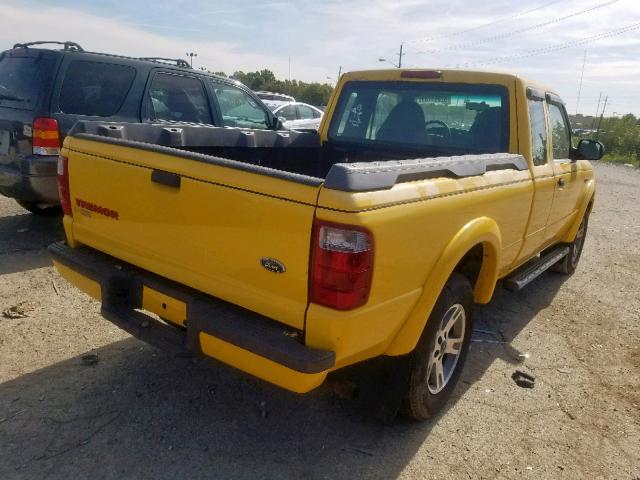 1FTYR44U32PB13156 - 2002 FORD RANGER SUP YELLOW photo 4