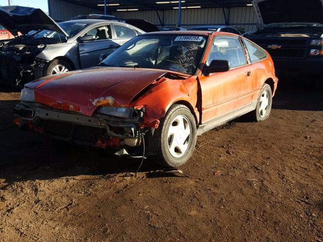 JHMED9361LS007402 - 1990 HONDA CIVIC 1500 RED photo 2