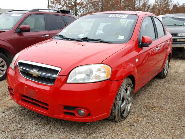 KL1TG56698B193581 - 2008 CHEVROLET AVEO LT RED photo 2