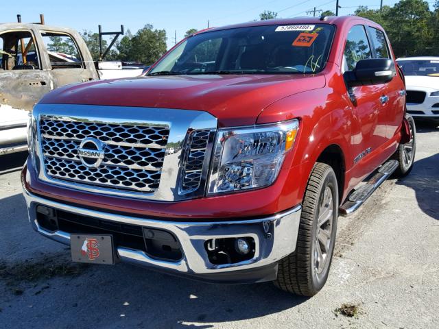 1N6AA1E65JN550784 - 2018 NISSAN TITAN SV MAROON photo 2