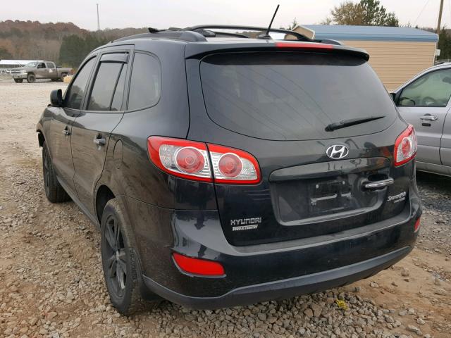 5NMSKDAG9AH343171 - 2010 HYUNDAI SANTA FE L BLACK photo 3