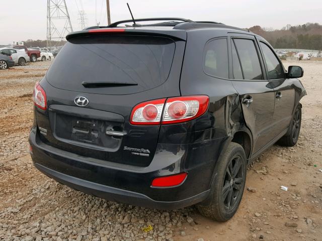 5NMSKDAG9AH343171 - 2010 HYUNDAI SANTA FE L BLACK photo 4