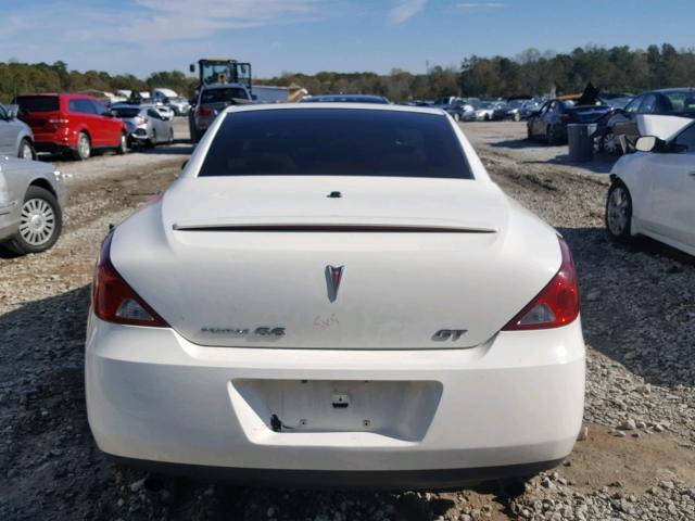 1G2ZH361774150647 - 2007 PONTIAC G6 GT WHITE photo 9