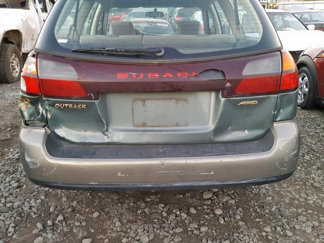 4S3BH6651Y7601959 - 2000 SUBARU LEGACY OUT GREEN photo 9