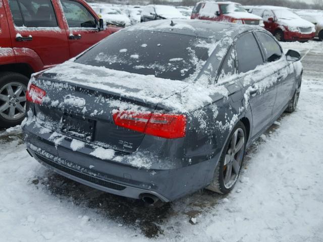 WAUHGAFC6EN111357 - 2014 AUDI A6 PRESTIG GRAY photo 4