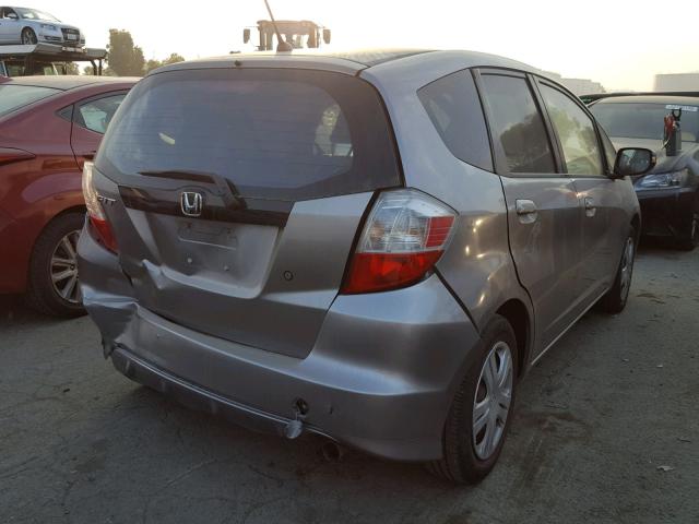 JHMGE88279S016040 - 2009 HONDA FIT GRAY photo 4