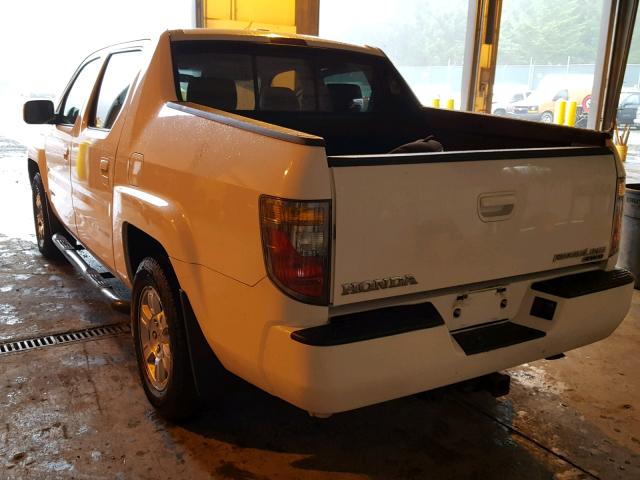 2HJYK16548H534868 - 2008 HONDA RIDGELINE WHITE photo 3