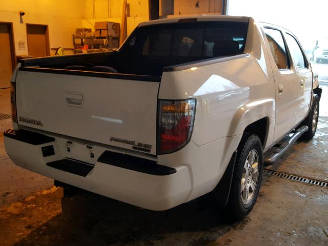 2HJYK16548H534868 - 2008 HONDA RIDGELINE WHITE photo 4