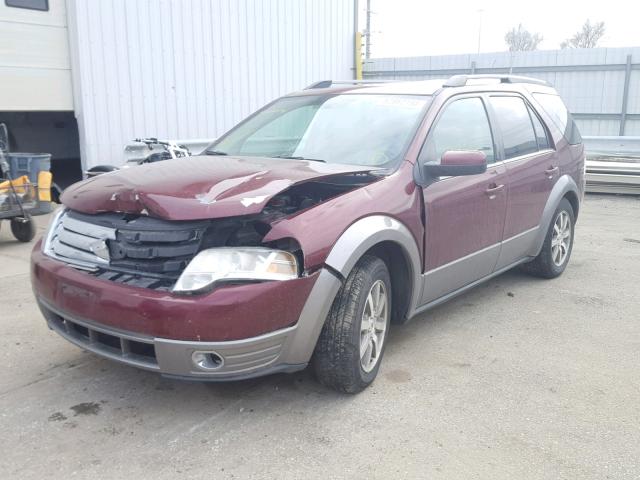 1FMDK02W68GA27280 - 2008 FORD TAURUS X S MAROON photo 2