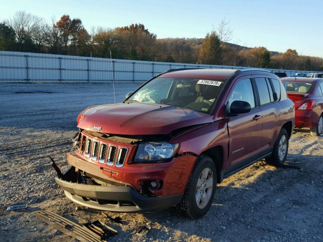 1C4NJCBA3ED789044 - 2014 JEEP COMPASS SP მუქწითელი ფოტო 2