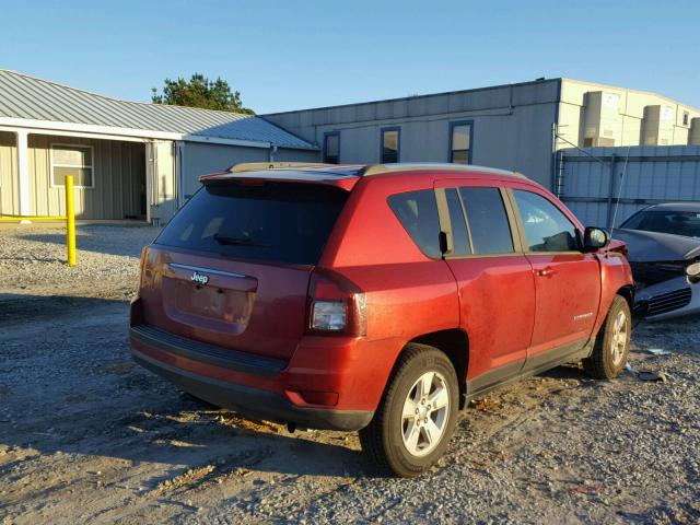 1C4NJCBA3ED789044 - 2014 JEEP COMPASS SP მუქწითელი ფოტო 4