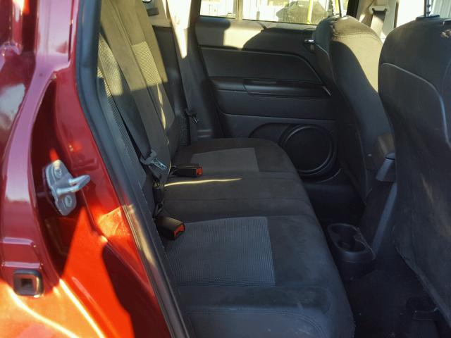 1C4NJCBA3ED789044 - 2014 JEEP COMPASS SP მუქწითელი ფოტო 6