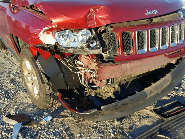 1C4NJCBA3ED789044 - 2014 JEEP COMPASS SP მუქწითელი ფოტო 9
