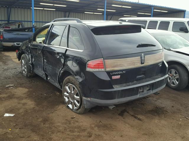 2LMDU88C67BJ14788 - 2007 LINCOLN MKX BLACK photo 3