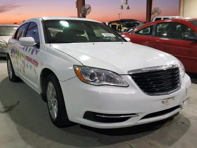 1C3CCBAB8DN642141 - 2013 CHRYSLER 200 LX WHITE photo 1