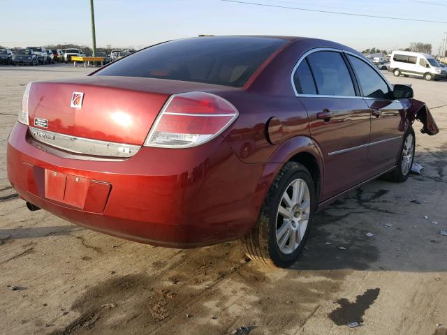 1G8ZS57N18F151433 - 2008 SATURN AURA XE RED photo 4